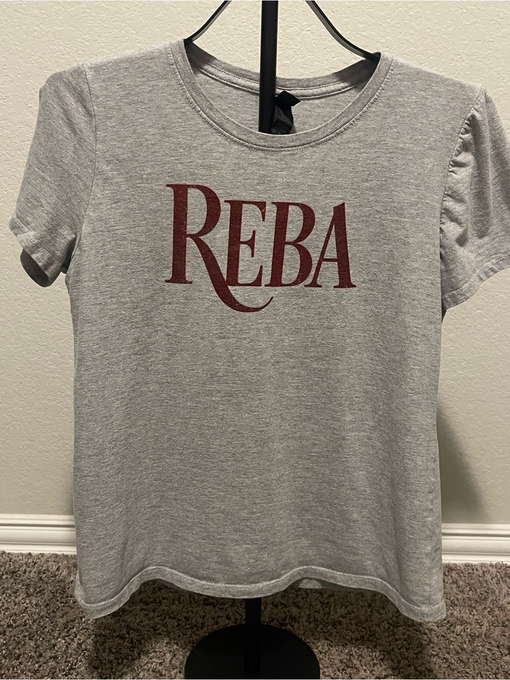 Gildan Gray Short-Sleeve Tee with Red REBA Graphic